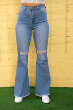 Load image into Gallery viewer, Distressed Flare Jeans
