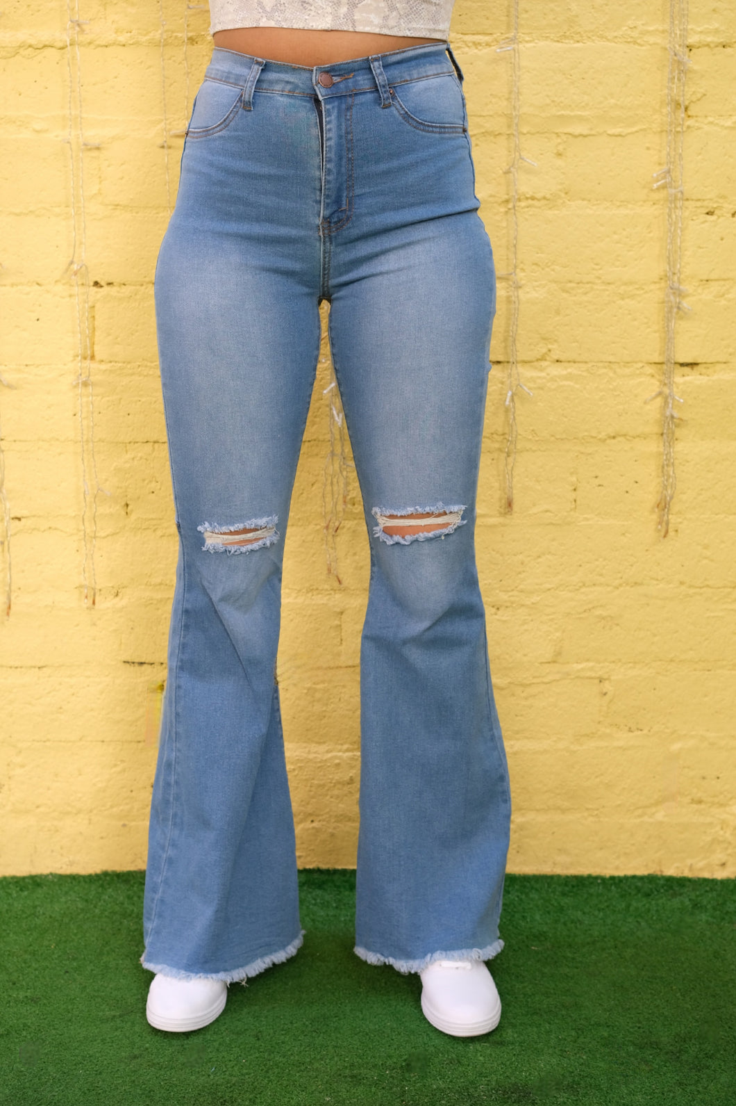 Distressed Flare Jeans